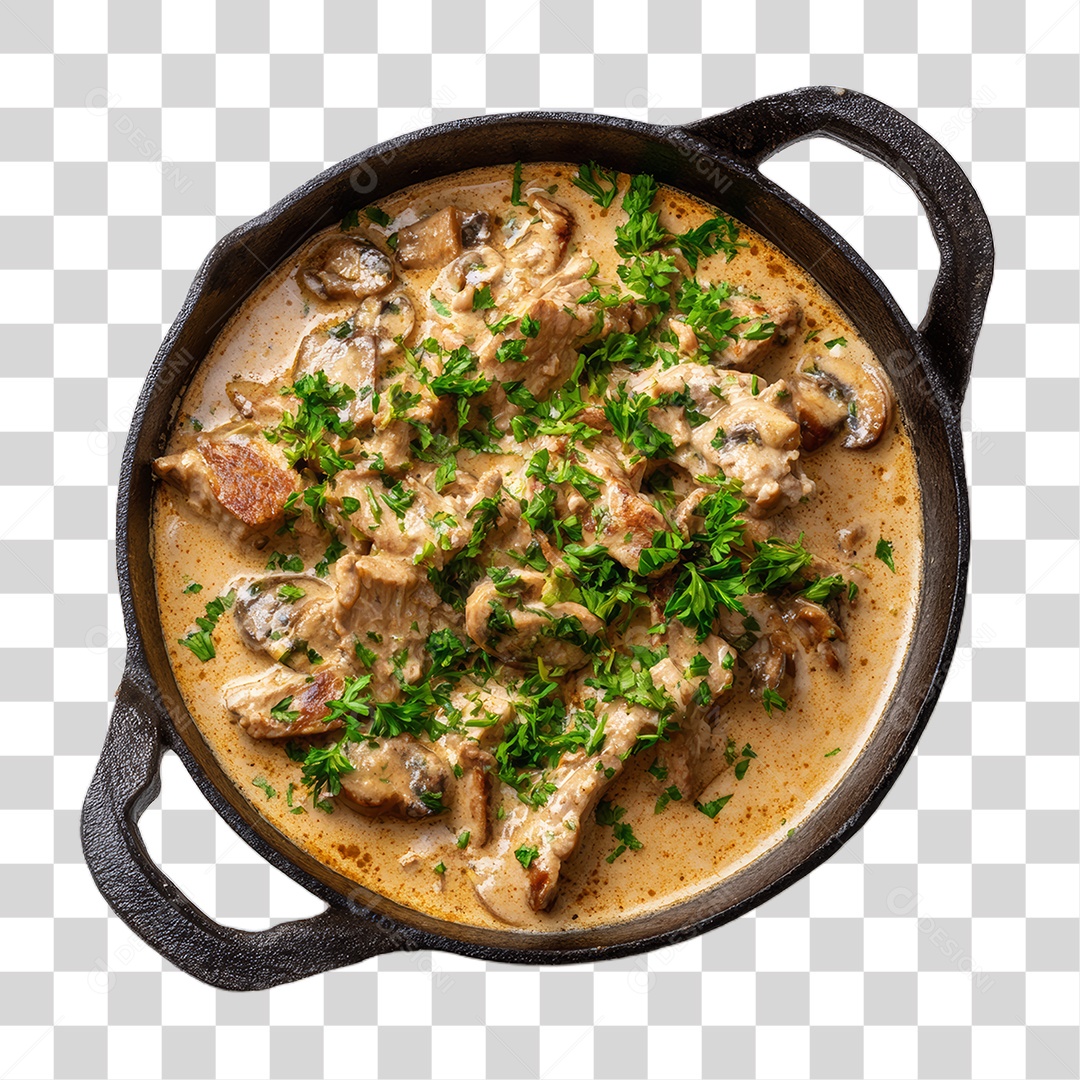 Estrogonofe de Carne PNG Transparente