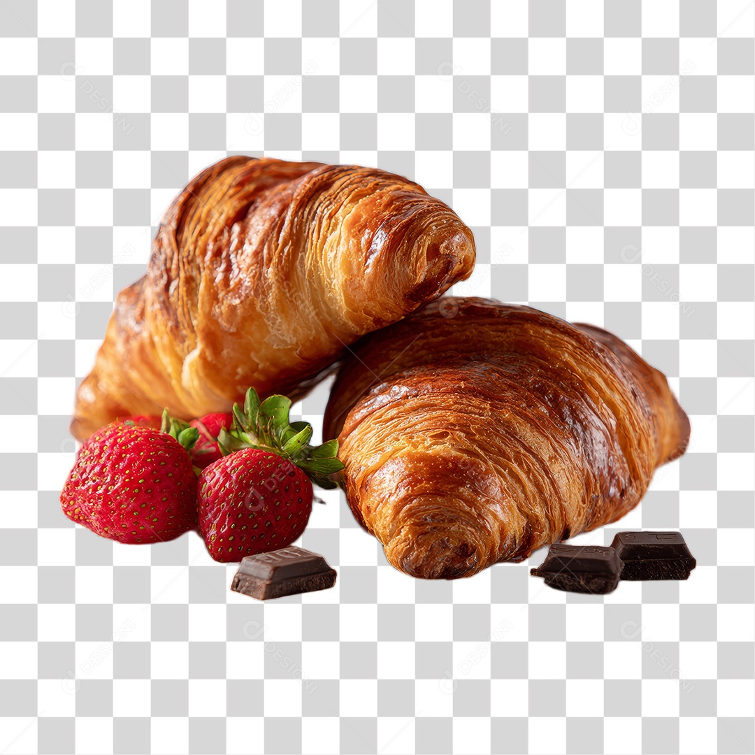 Croissant Salgado Assado PNG Transparente