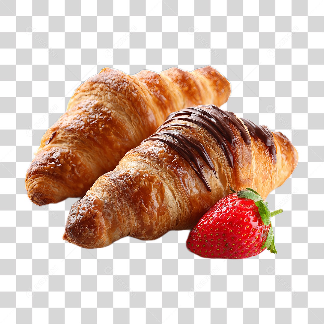 Croissant Salgado Assado PNG Transparente
