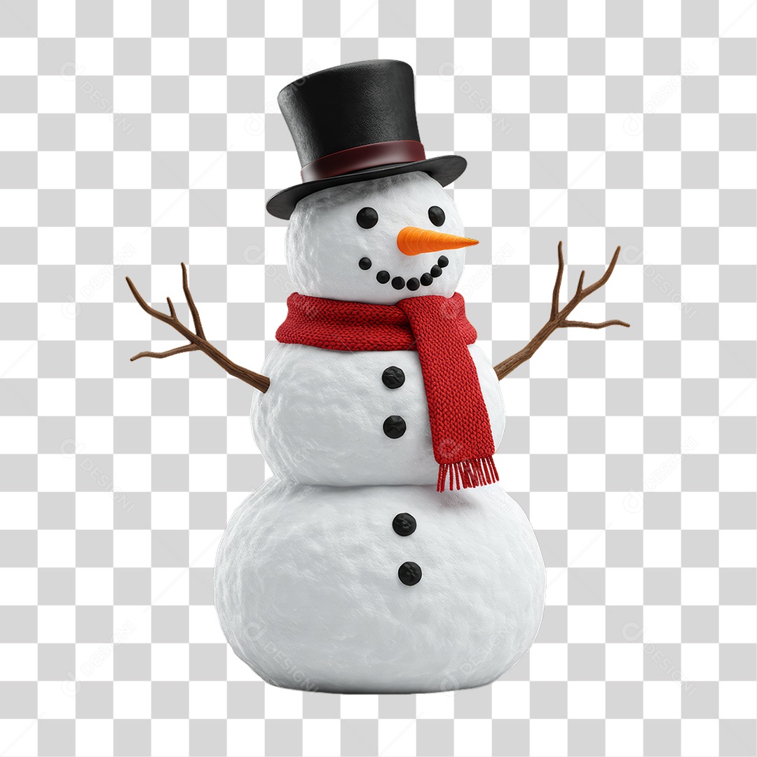 Boneco de Neve Decoração de Natal PNG Transparente