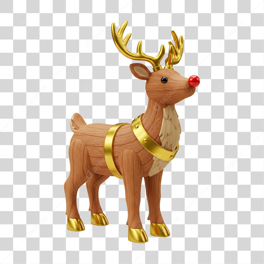 Rena Decoração de Natal PNG Transparente