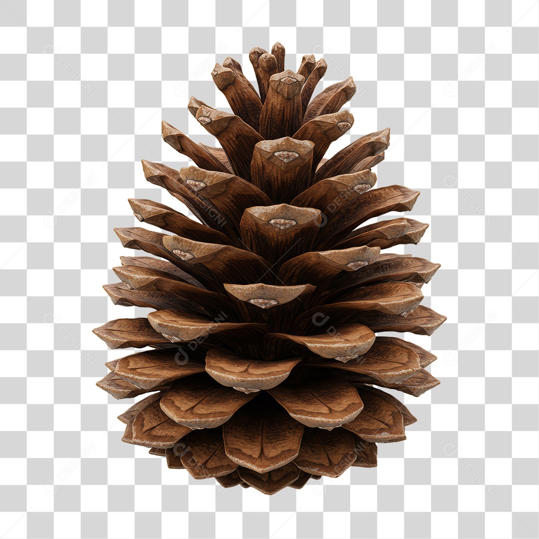 Pinha Decoração de Natal PNG Transparente