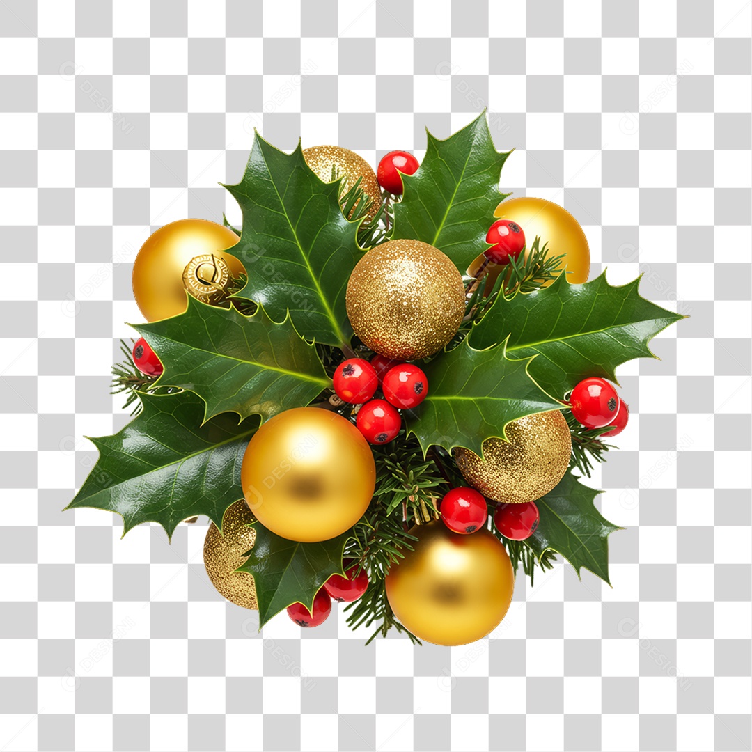 Arranjo Decoração de Natal PNG Transparente