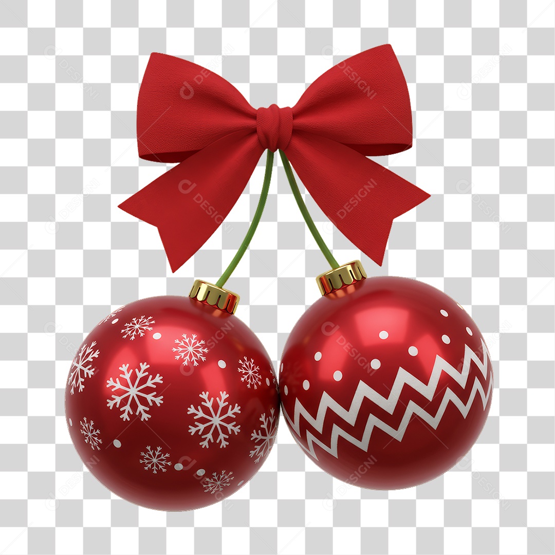 Bolas Enfeite Decoração de Natal PNG Transparente