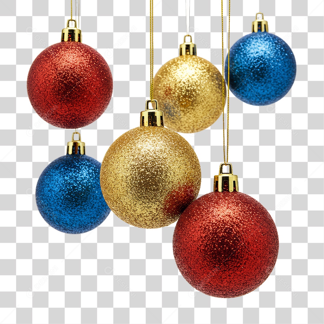 Bolas Enfeite Decoração de Natal PNG Transparente