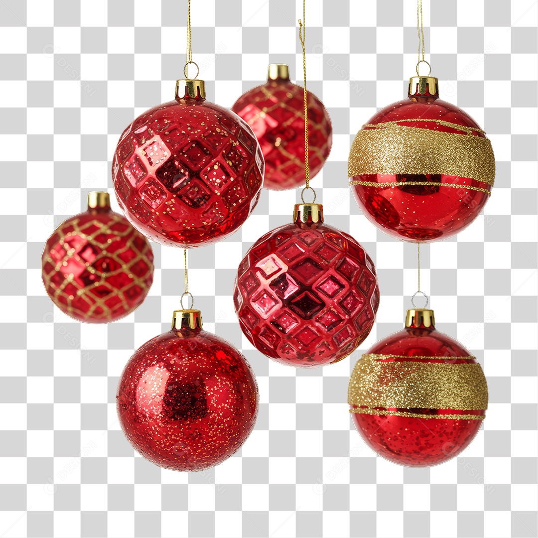 Bolas Enfeite Decoração de Natal PNG Transparente