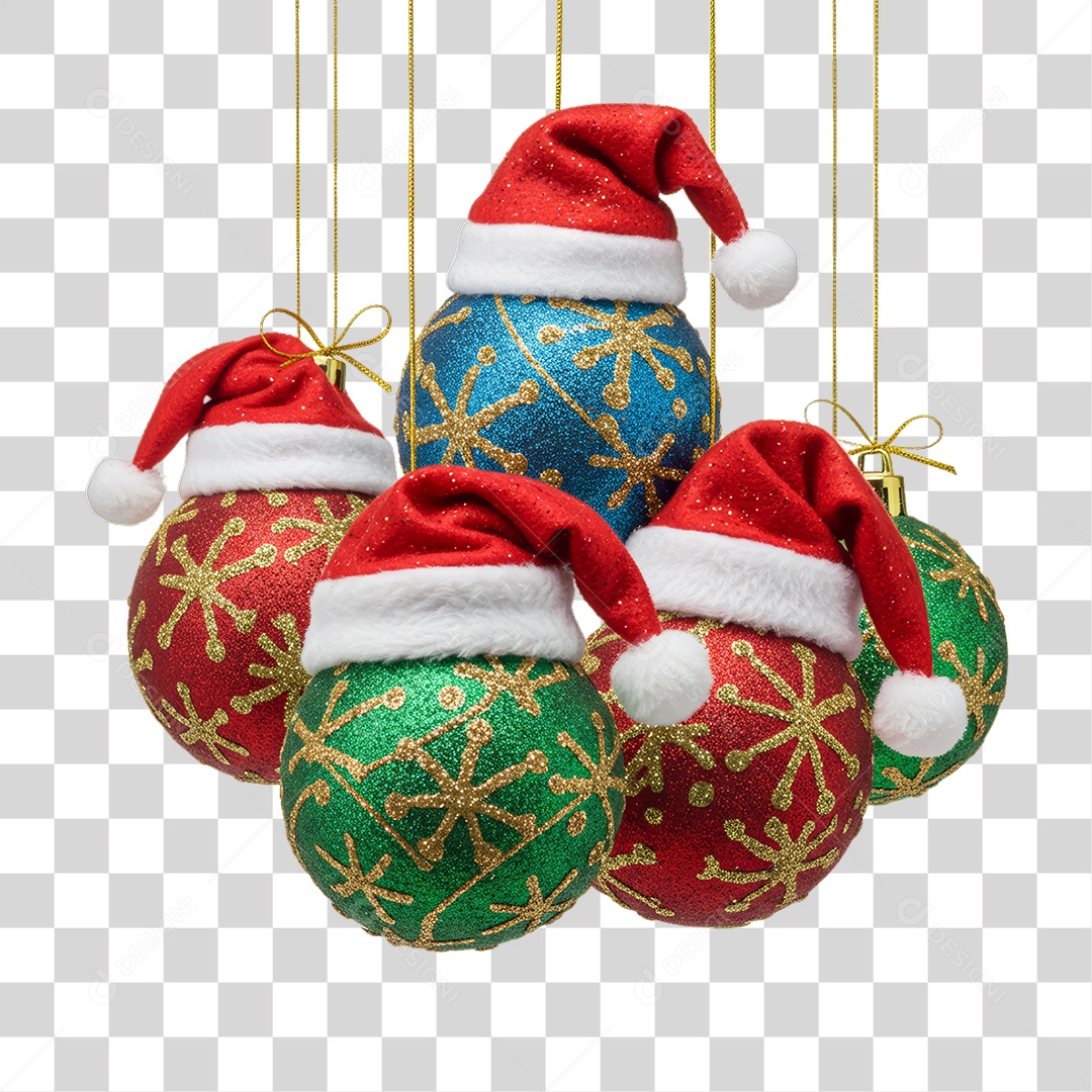 Bolas Enfeite Decoração de Natal PNG Transparente
