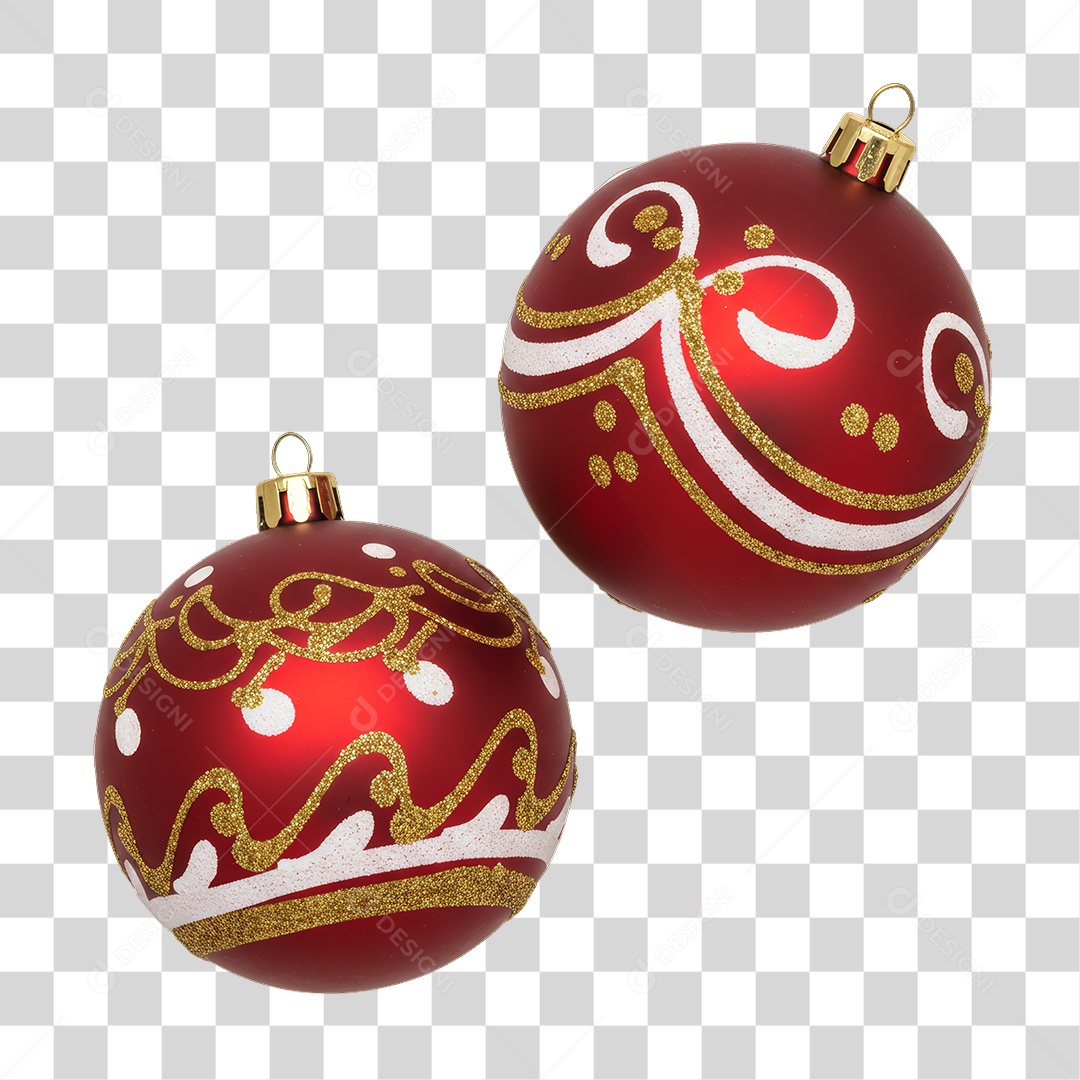 Bolas Enfeite Decoração de Natal PNG Transparente