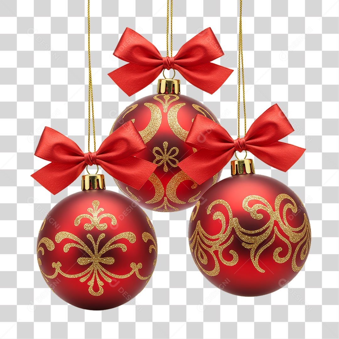 Bolas Enfeite Decoração de Natal PNG Transparente