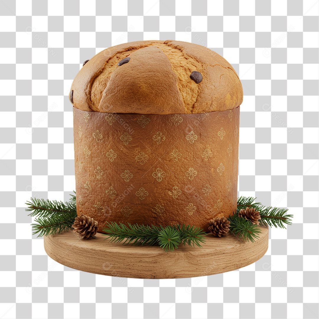 Panetone de Natal PNG Transparente