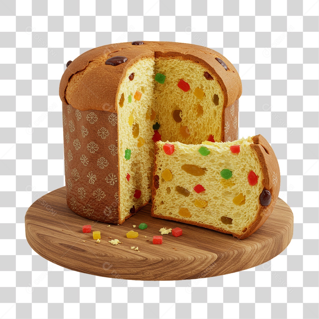 Panetone de Natal PNG Transparente