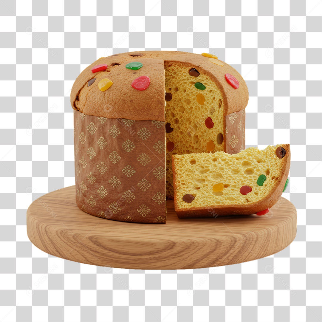 Panetone de Natal PNG Transparente