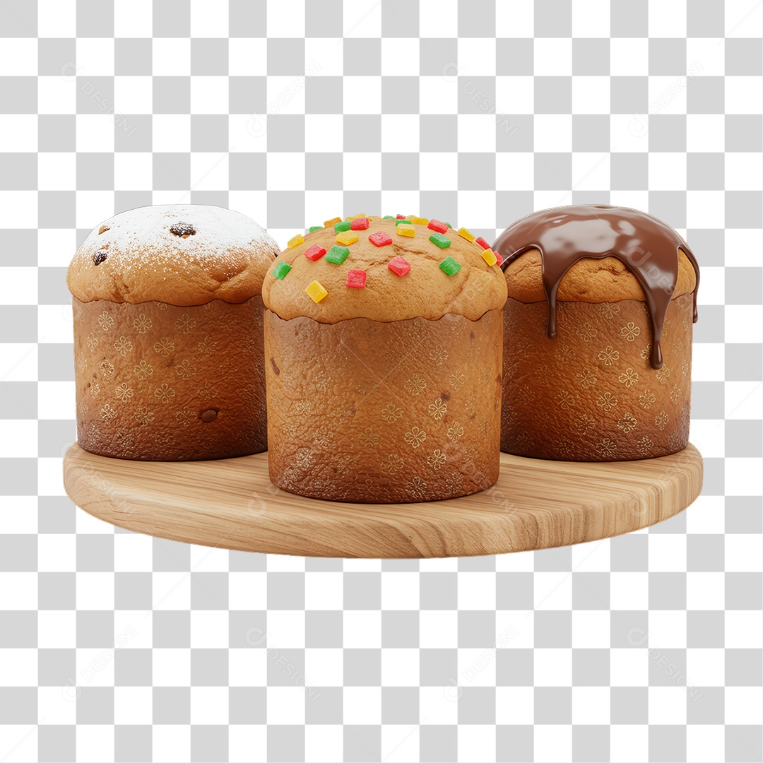 Panetone de Natal PNG Transparente