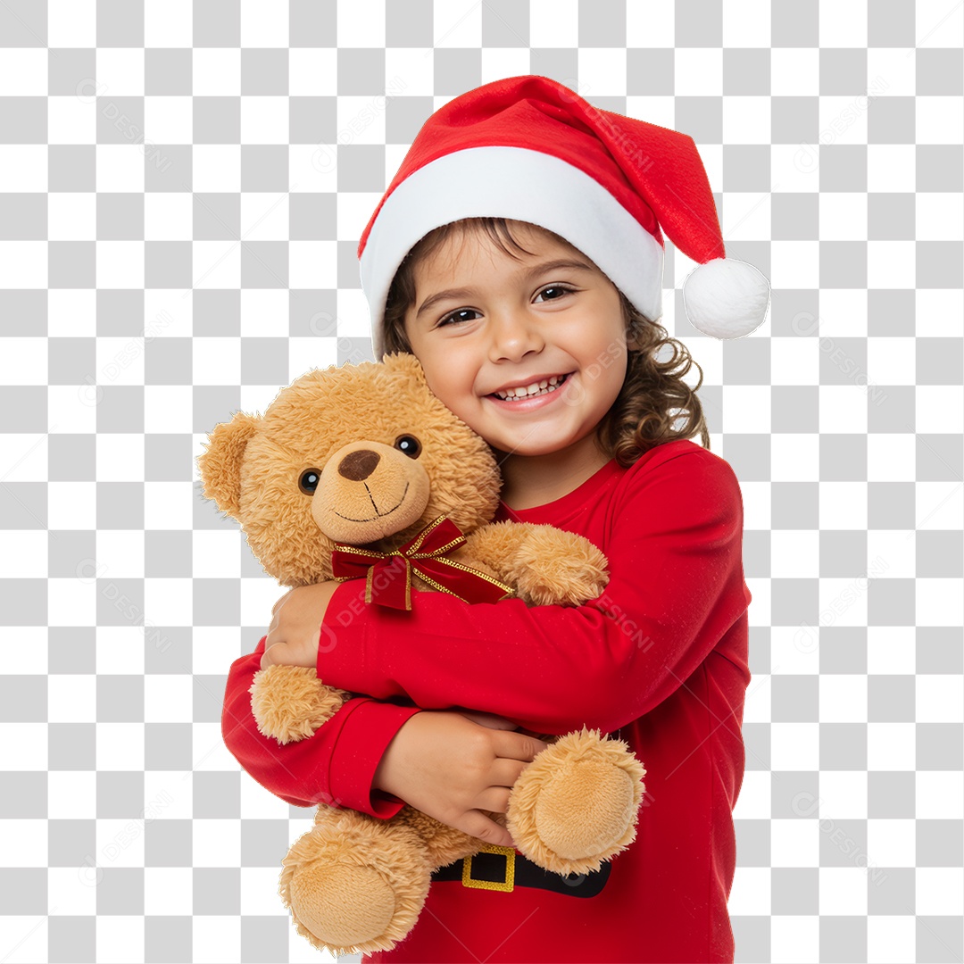 Criança com Roupa de Natal PNG Transparente