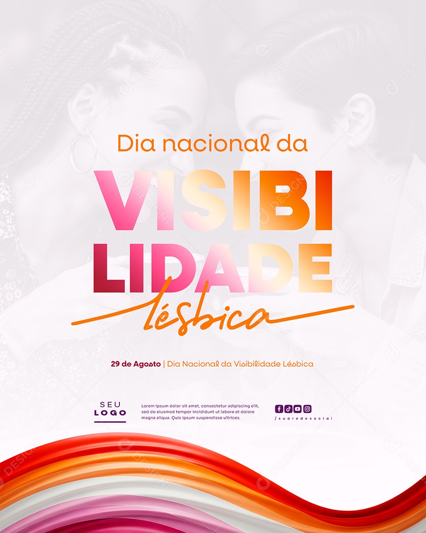 Dia Nacional Da Visibilidade Lésbica 29 de Agosto Social Media PSD Editável