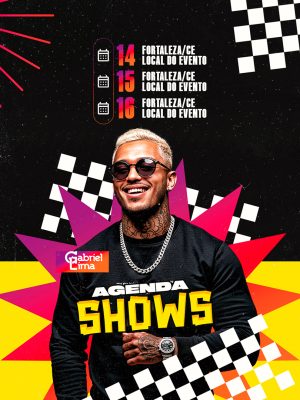 Flyer Próximos Shows Agenda Shows Social Media PSD Editável