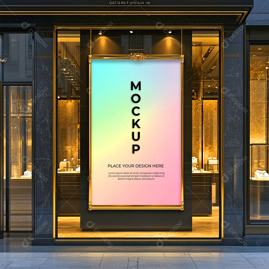 Anúncio Publicitário Mockup PSD Editável