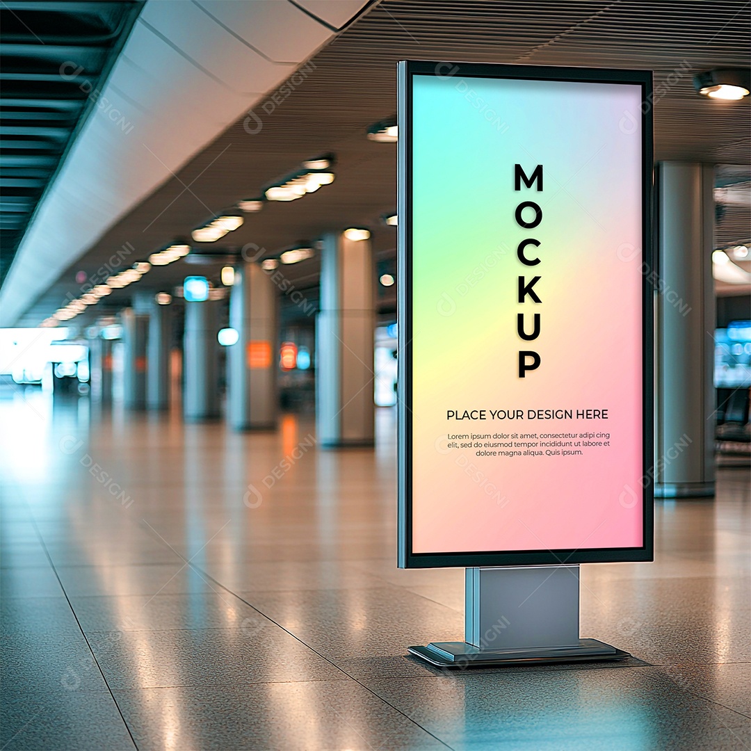 Anúncio Publicitário Mockup PSD Editável