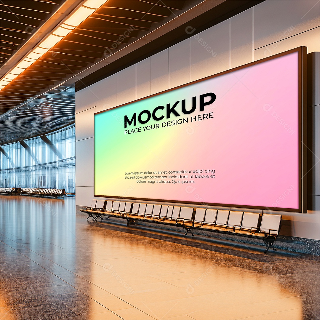 Anúncio Publicitário Mockup PSD Editável