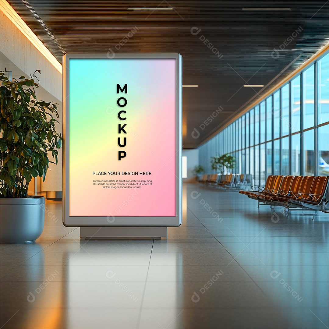 Anúncio Publicitário Mockup PSD Editável