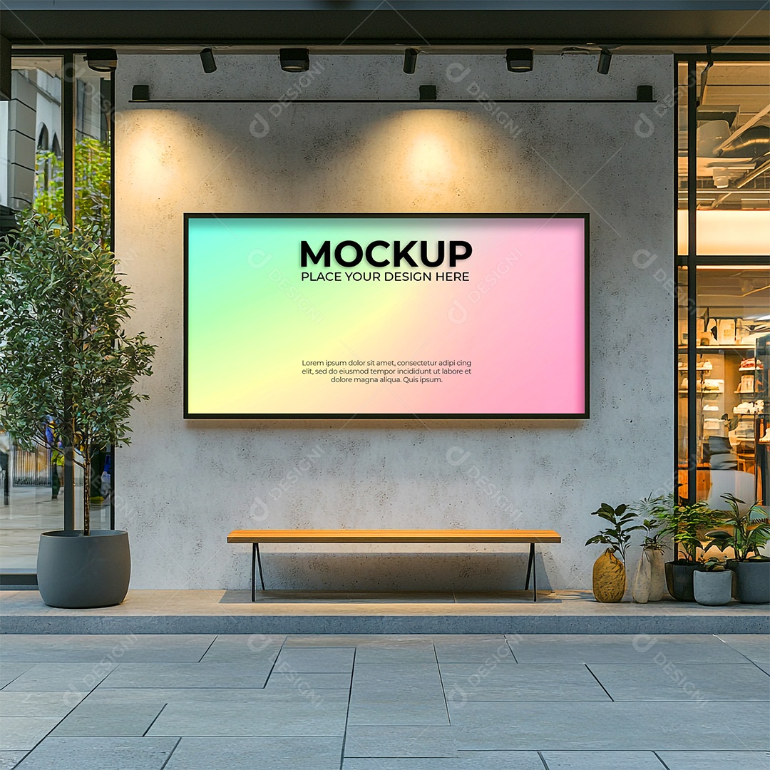 Anúncio Publicitário Mockup PSD Editável