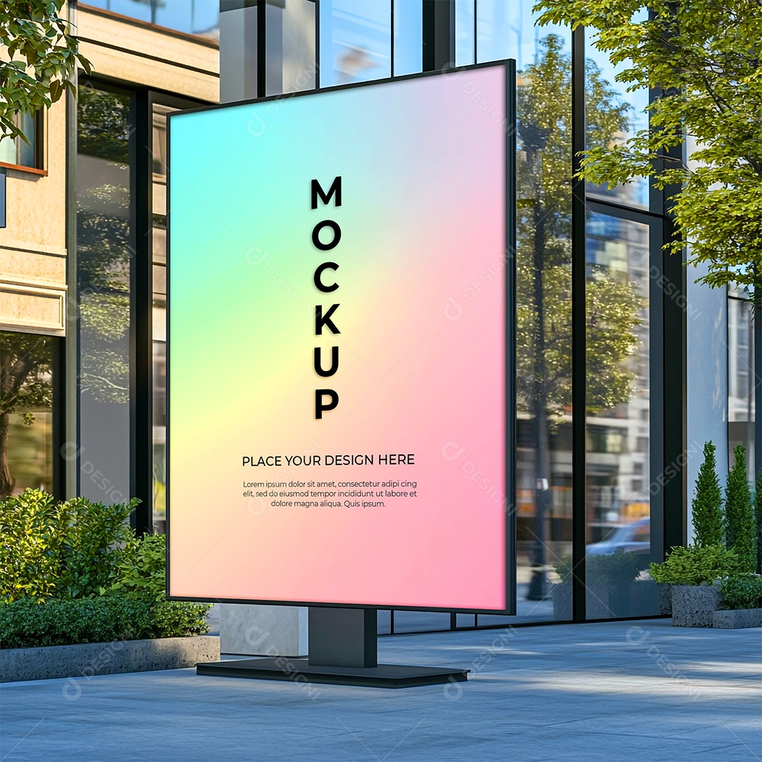 Anúncio Publicitário Mockup PSD Editável