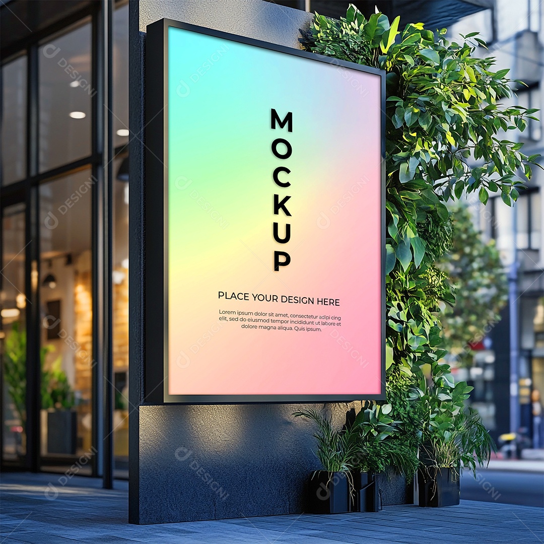 Anúncio Publicitário Mockup PSD Editável