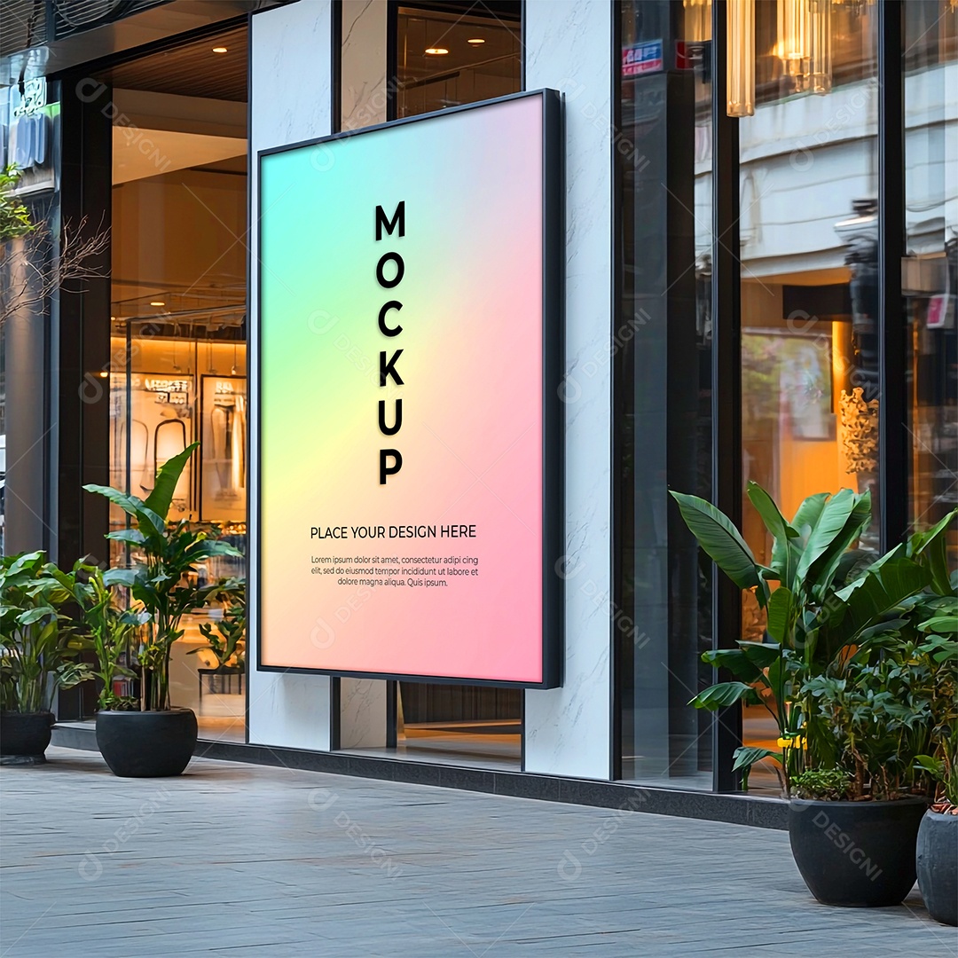 Anúncio Publicitário Mockup PSD Editável