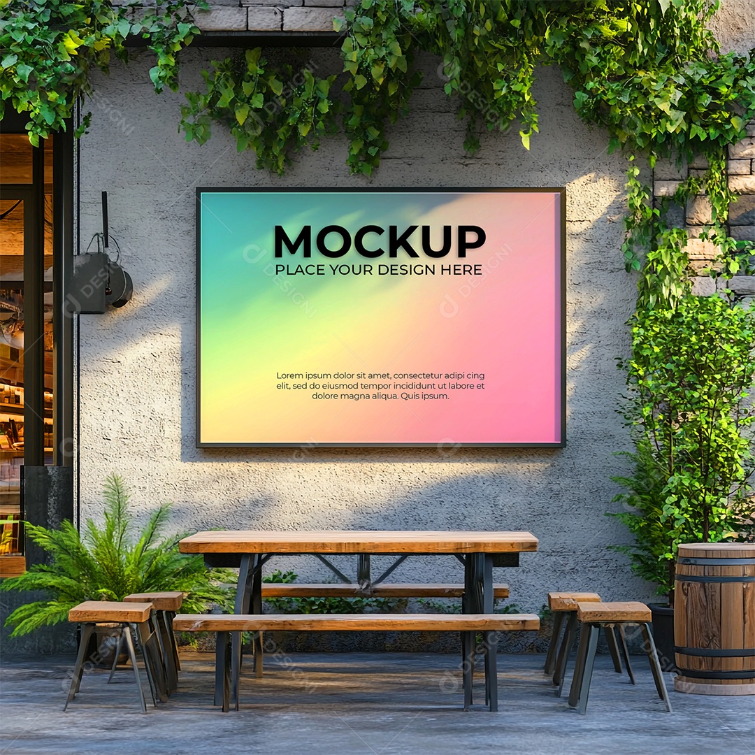 Anúncio Publicitário Mockup PSD Editável