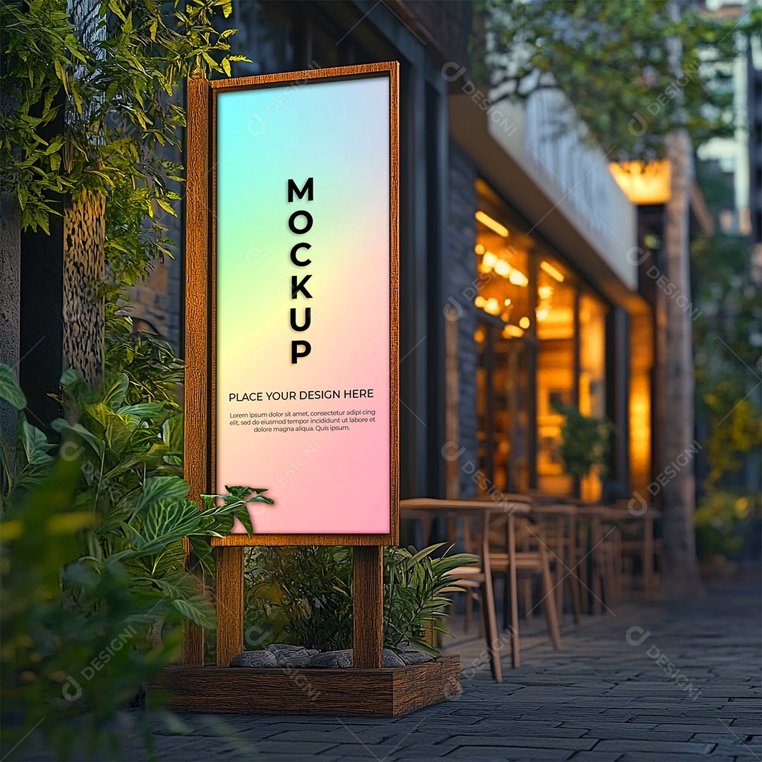 Anúncio Publicitário Mockup PSD Editável