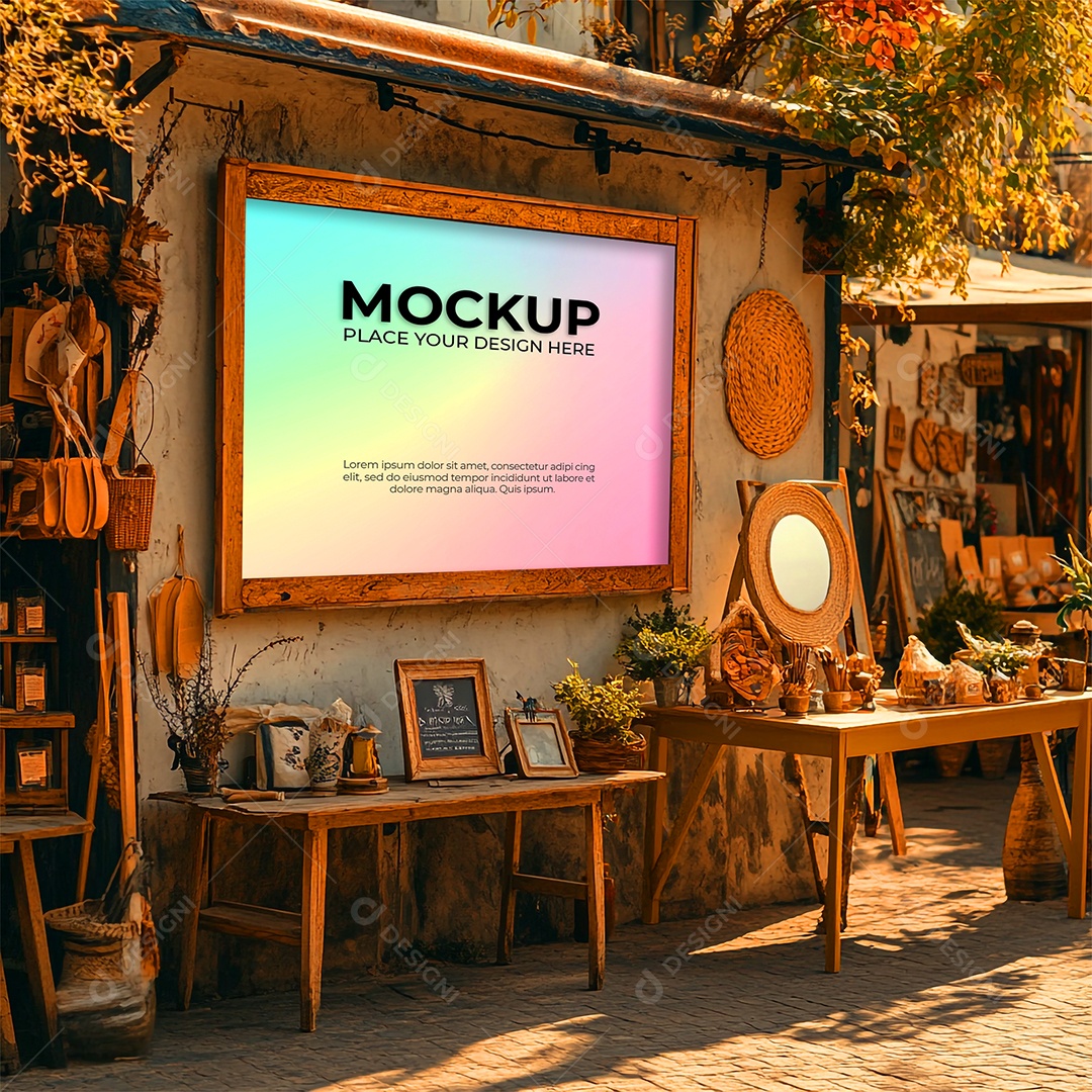 Anúncio Publicitário Mockup PSD Editável