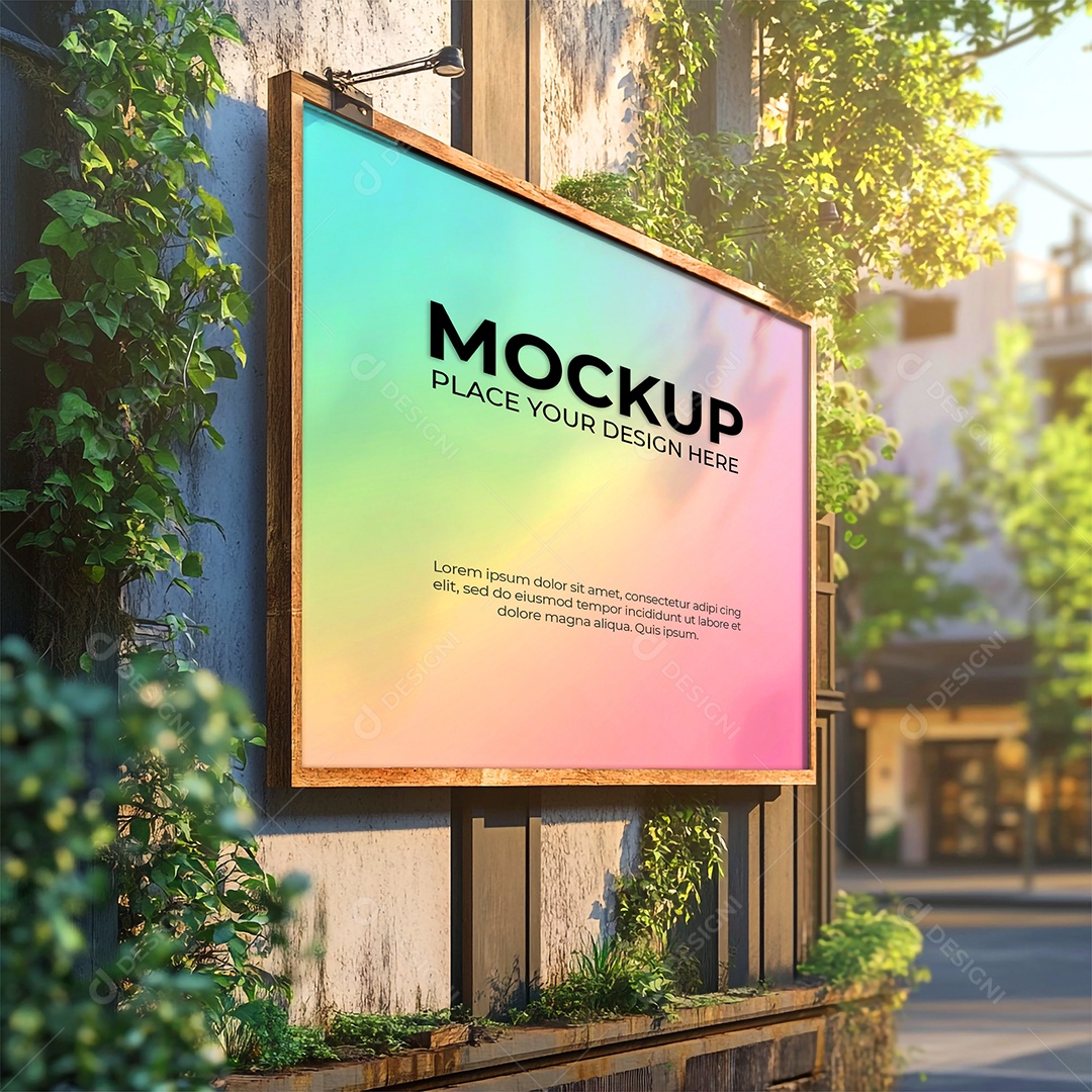 Anúncio Publicitário Mockup PSD Editável