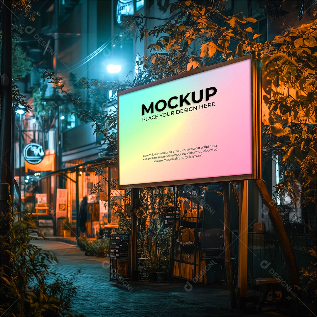 Anúncio Publicitário Mockup PSD Editável