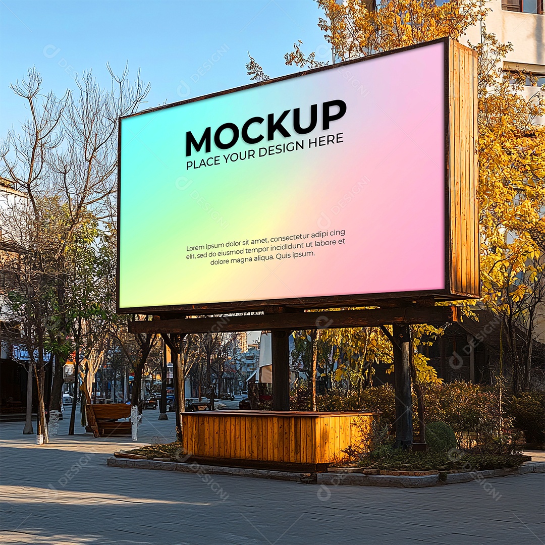 Anúncio Publicitário Mockup PSD Editável