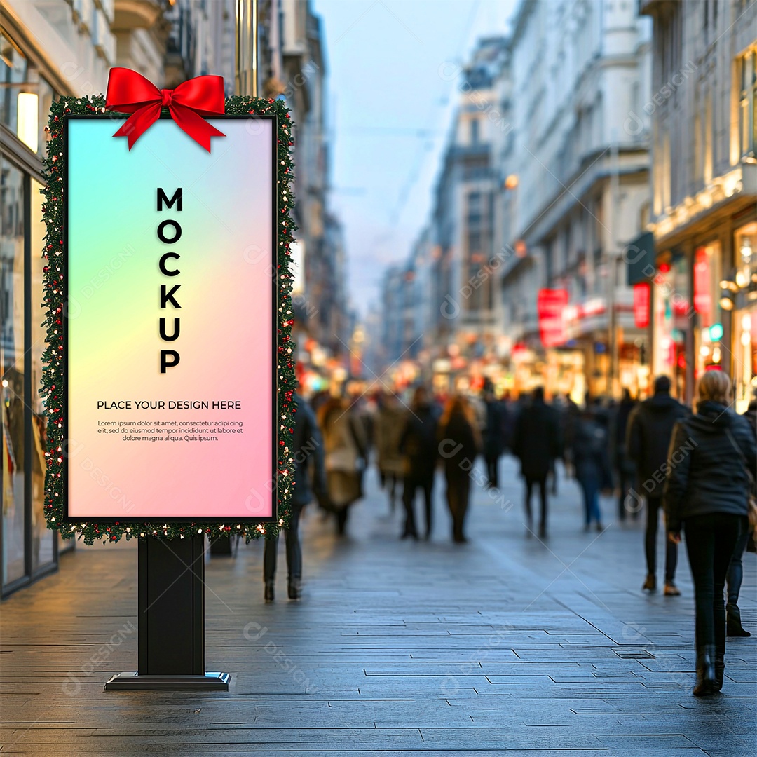 Anúncio Publicitário Mockup PSD Editável