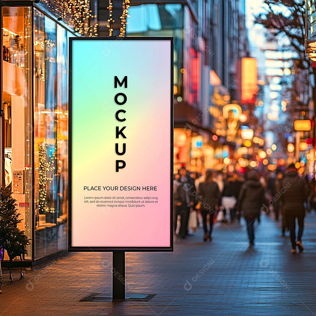 Anúncio Publicitário Mockup PSD Editável