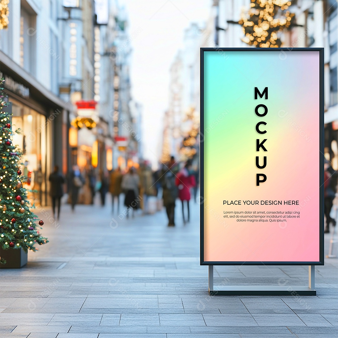 Anúncio Publicitário Mockup PSD Editável