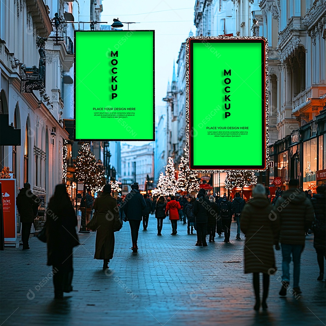 Anúncio Publicitário Mockup PSD Editável