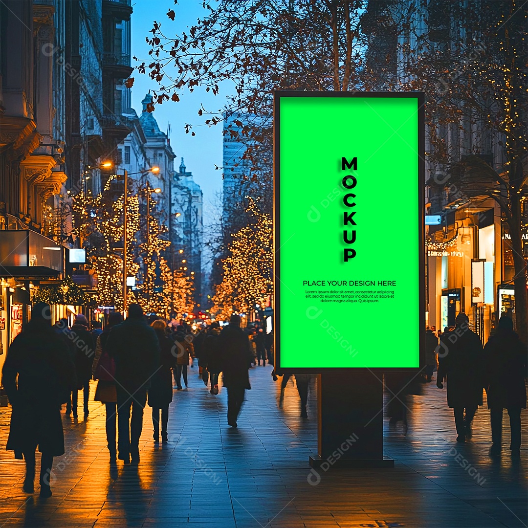 Anúncio Publicitário Mockup PSD Editável