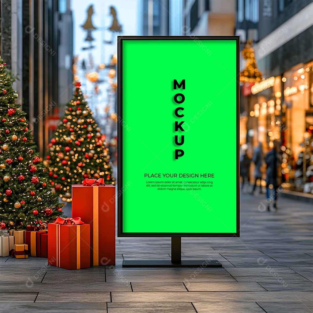 Anúncio Publicitário Mockup PSD Editável