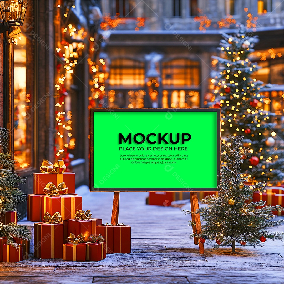 Anúncio Publicitário Mockup PSD Editável