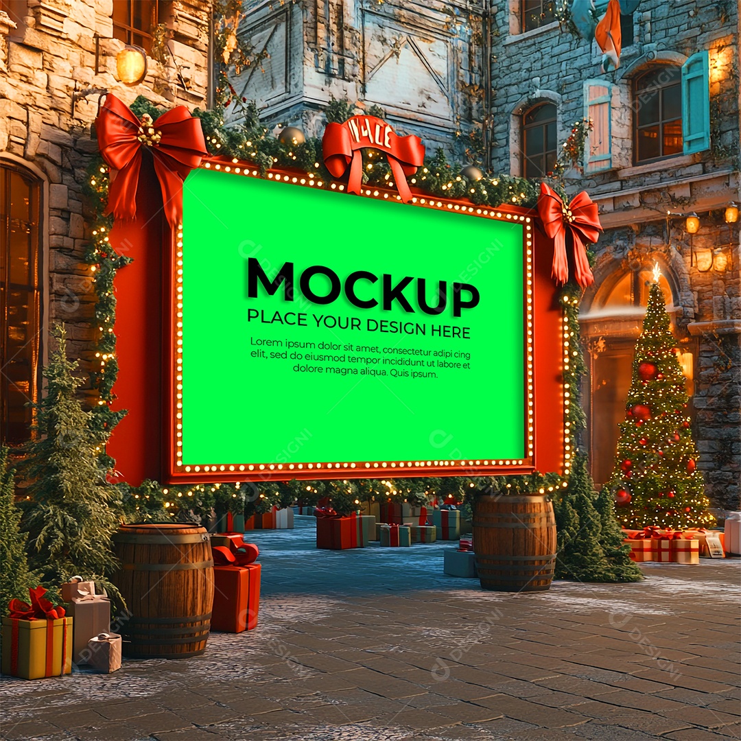 Anúncio Publicitário Mockup PSD Editável