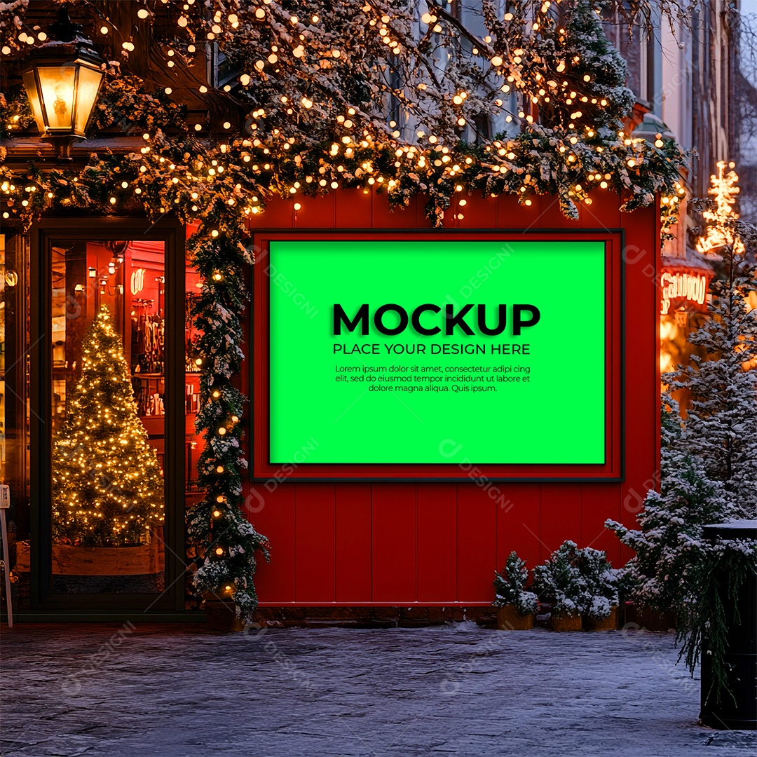 Anúncio Publicitário Mockup PSD Editável