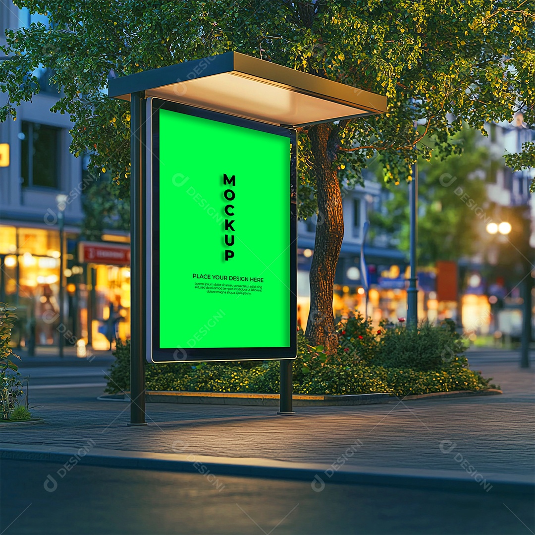 Anúncio Publicitário Mockup PSD Editável