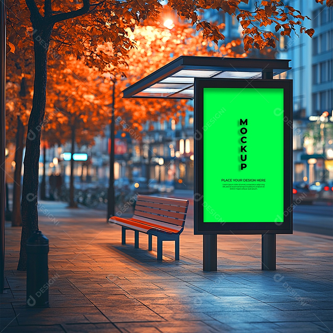 Anúncio Publicitário Mockup PSD Editável