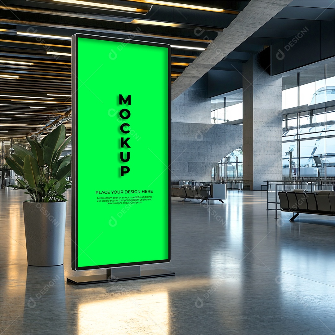 Anúncio Comercial Mockup PSD Editável