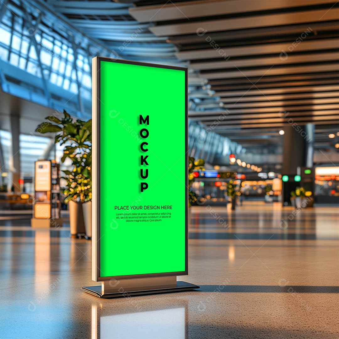 Anúncio Comercial Mockup PSD Editável