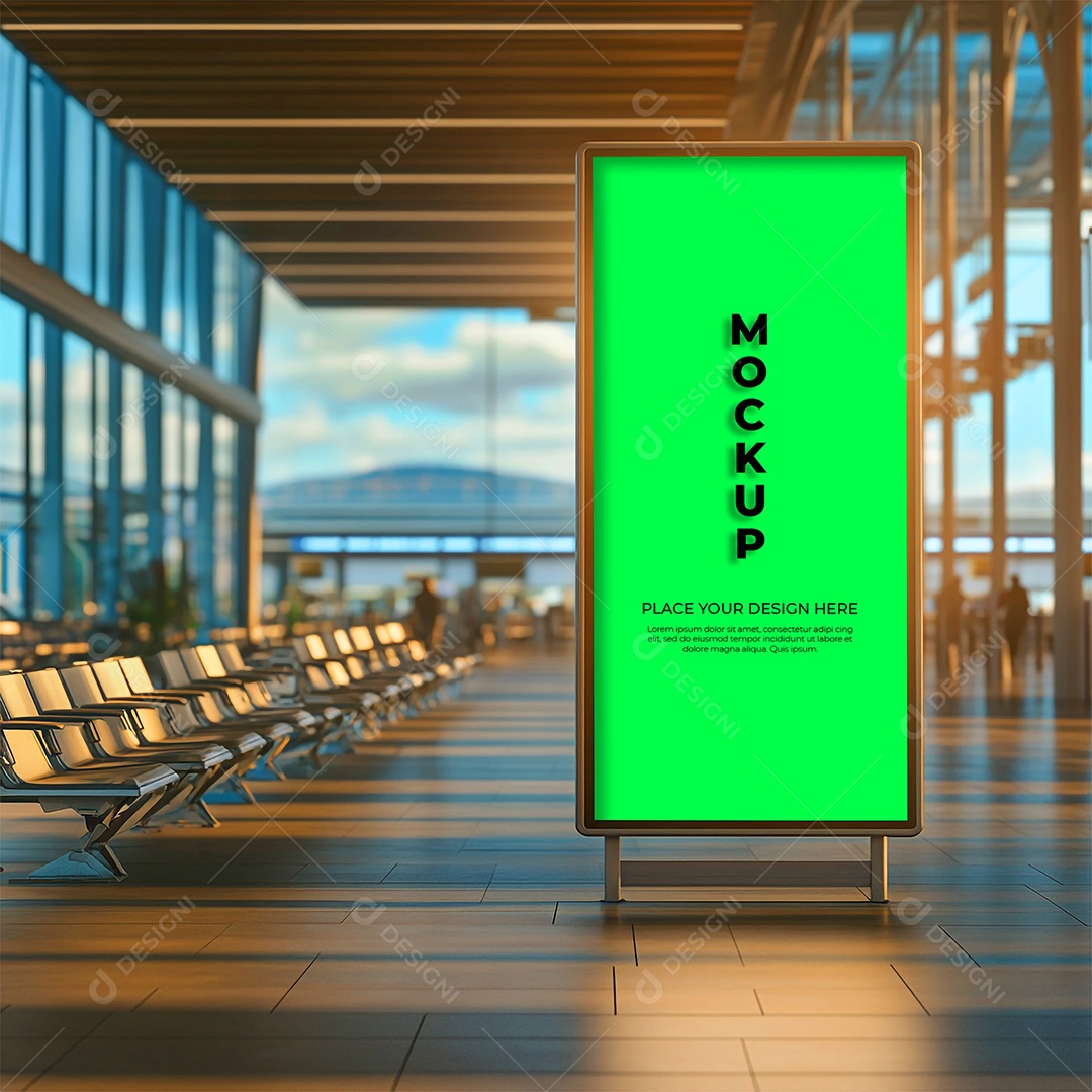 Anúncio Comercial Mockup PSD Editável