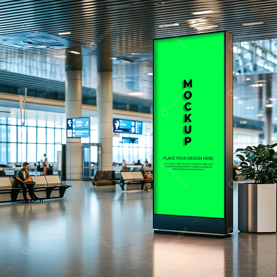 Anúncio Comercial Mockup PSD Editável