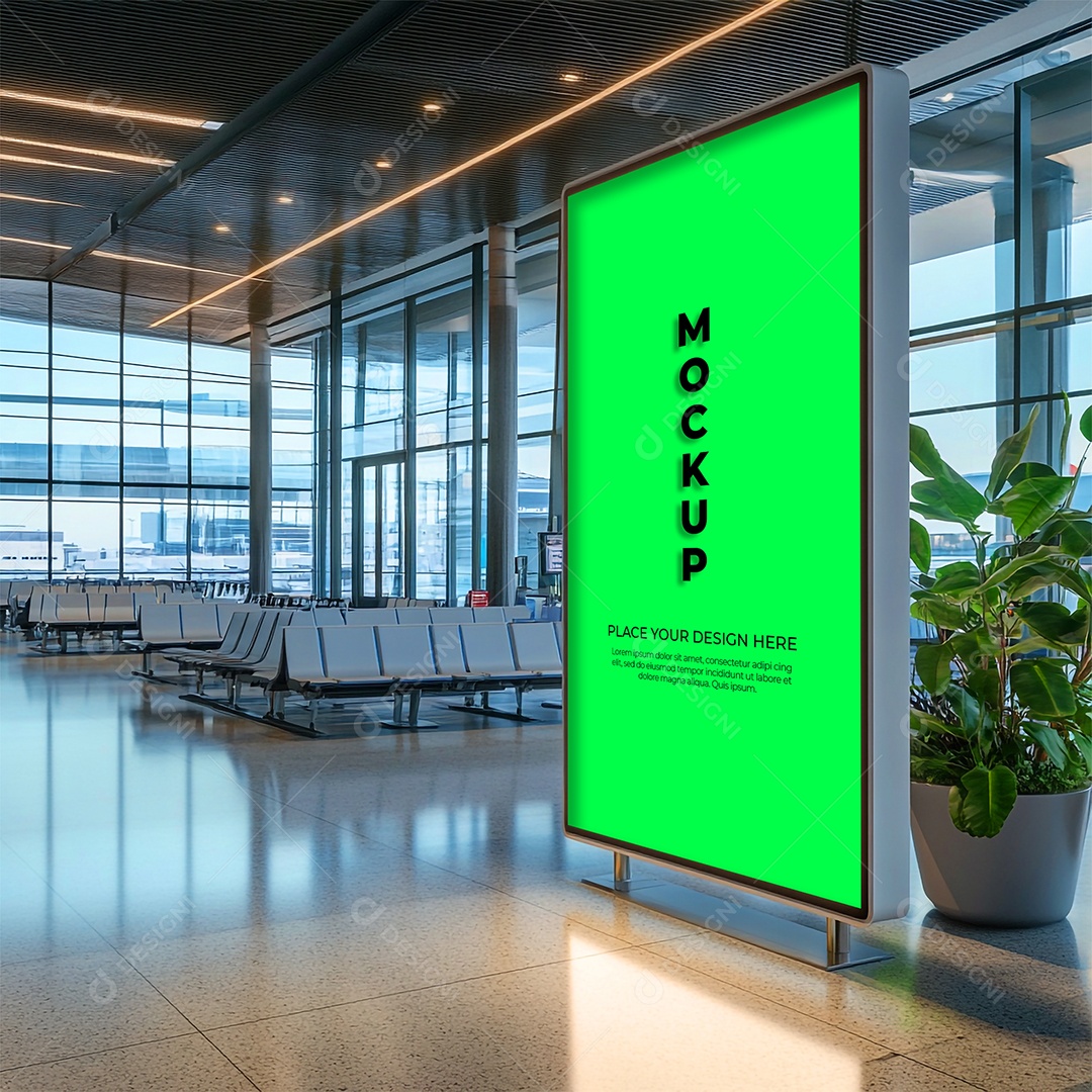 Anúncio Comercial Mockup PSD Editável